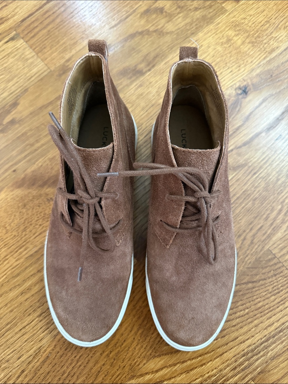 Lucky Brand Lorelle Brown Suede Chukka Sneakers Women’s Size 7